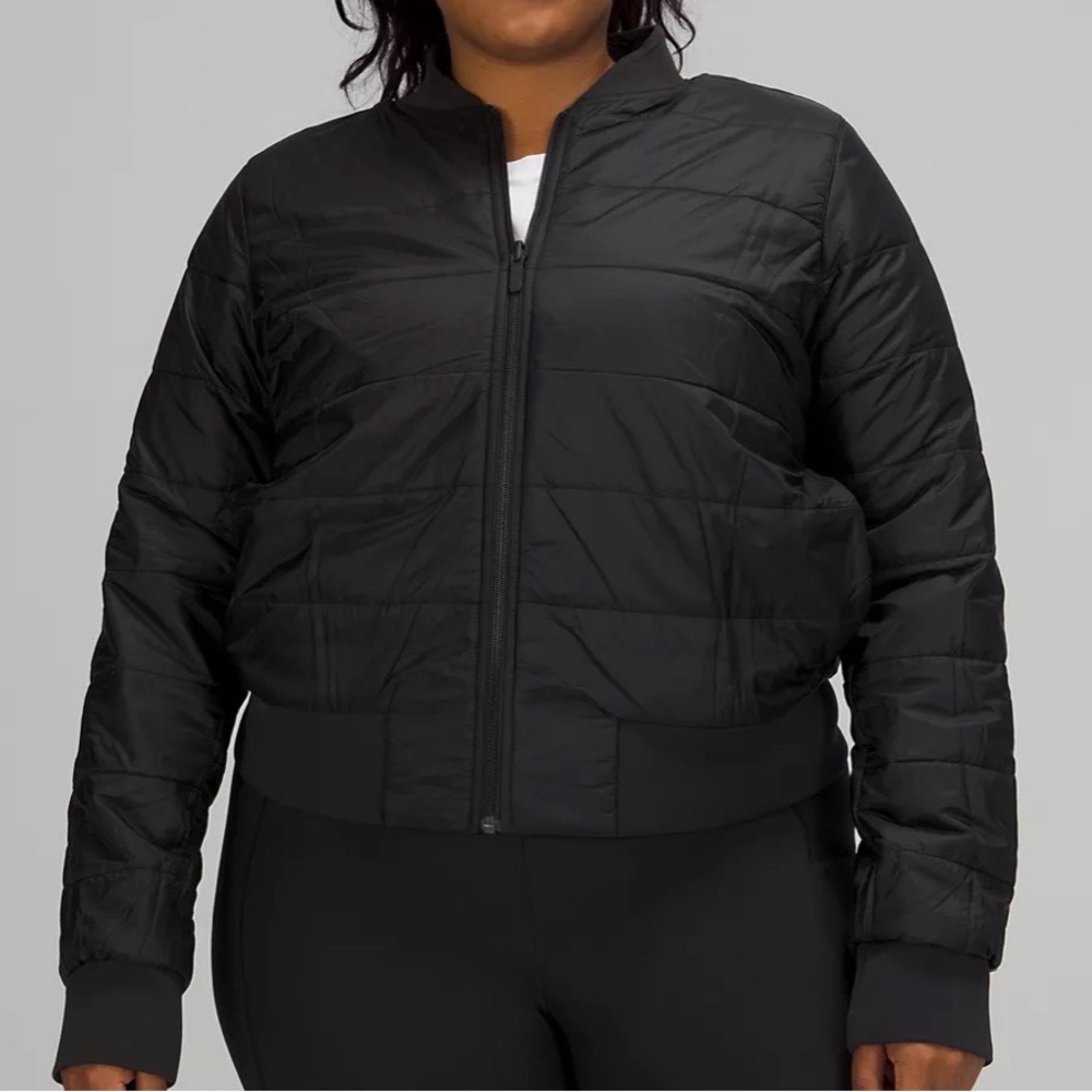Lululemon Reversible black Non stop bomber jacket